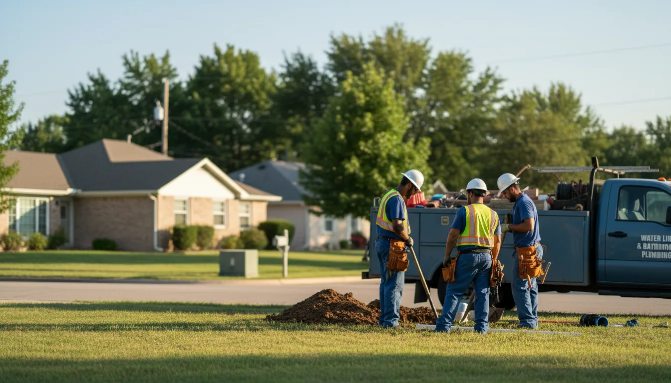 Residential water line and bathroom plumbing service in Butler, WI
